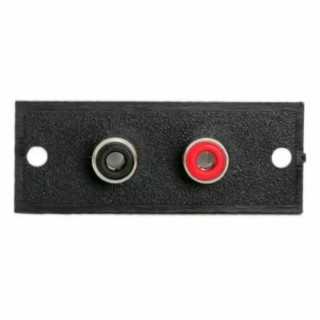 Terminal RCA x2 prize incorporabil 50x20mm rosu /negru M`N`C 05079