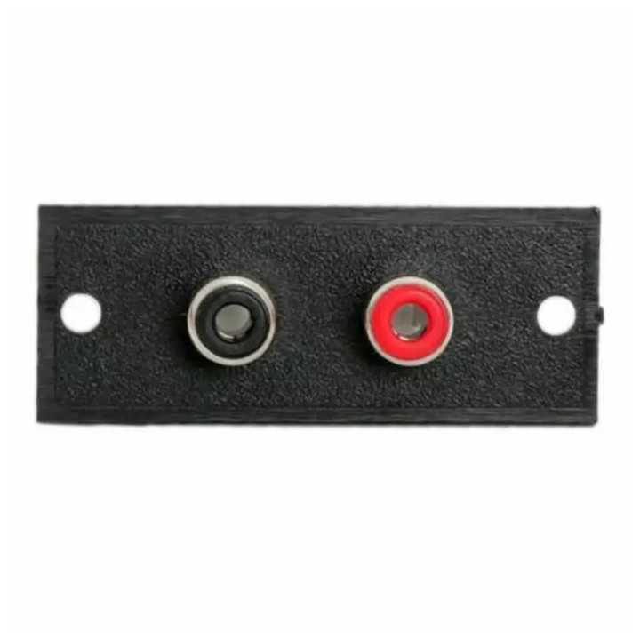 Terminal RCA x2 prize incorporabil 50x20mm rosu /negru M`N`C 05079