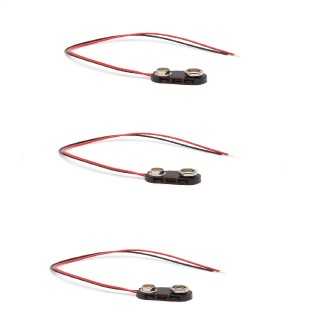 Set 3 conectori pentru baterii 9V ranforsate pe fir 15 cm M`N`C 05316-3