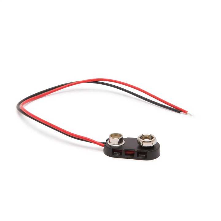 Conector baterie 9V ranforsat pe fir 15cm M'N'C 05316