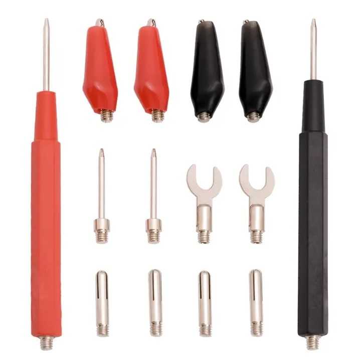 Set cabluri de masurare 92cm cu banane si accesorii rapide cu filet Maxwell