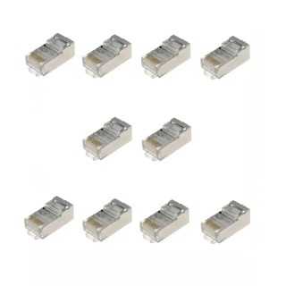 Set 10 mufe CAT6 RJ45 8p8c ecranate FTP SOLID