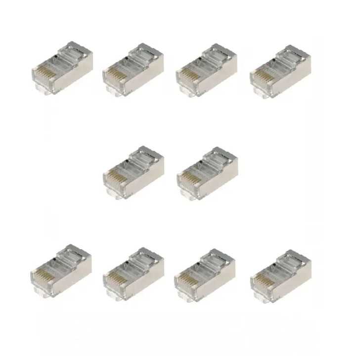 Set 10 mufe CAT6 RJ45 8p8c ecranate FTP SOLID