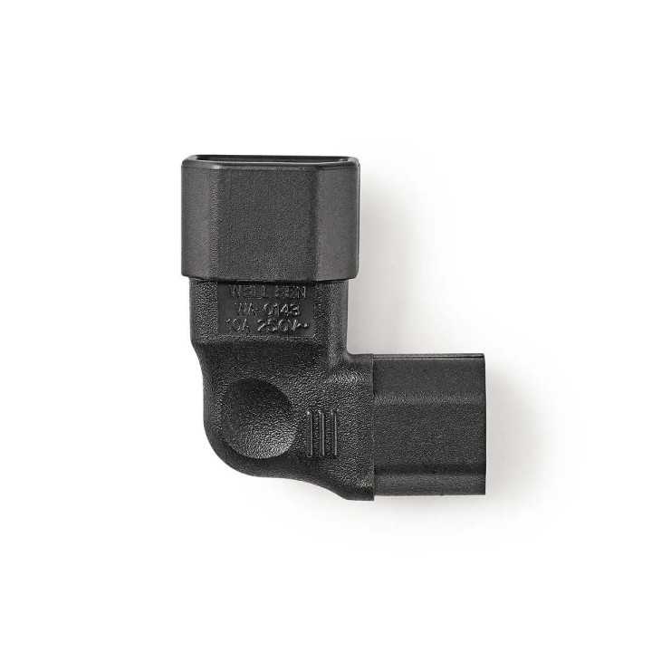 Conector alimentare IEC-320-C13 - IEC-320-C14 cotit Nedis CEGB11903BK
