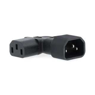 Conector alimentare IEC-320-C13 - IEC-320-C14 cotit Nedis CEGB11903BK