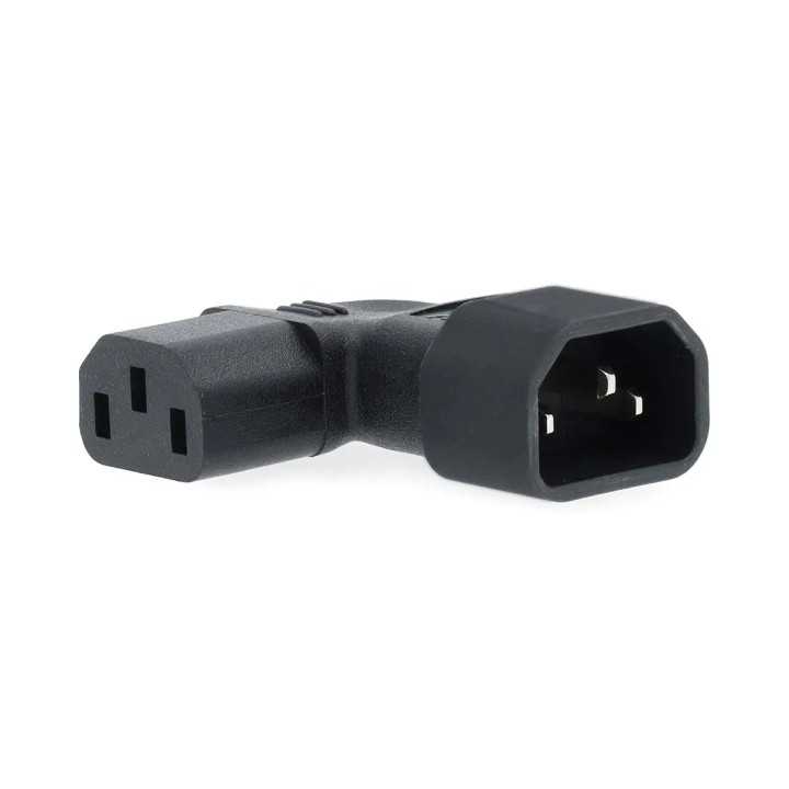 Conector alimentare IEC-320-C13 - IEC-320-C14 cotit Nedis CEGB11903BK