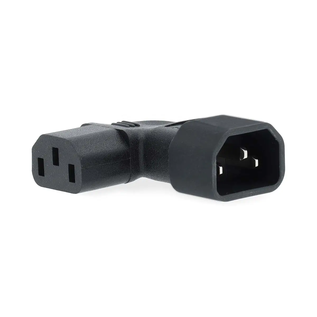 Conector alimentare IEC-320-C13 - IEC-320-C14 cotit Nedis CEGB11903BK