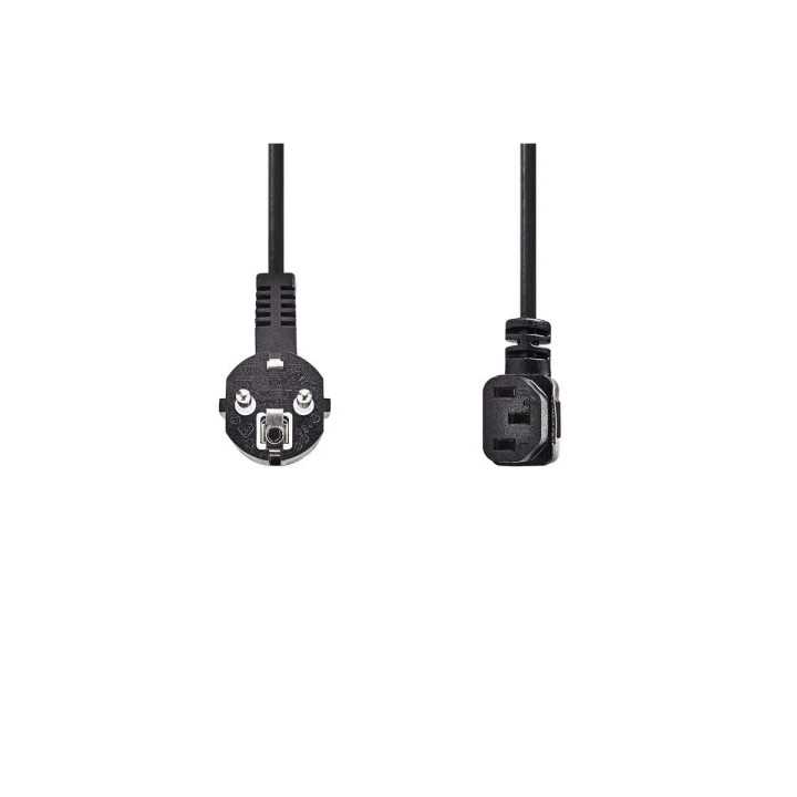Cablu de alimentare calculator Schuko 90 grade tata - CCE 90 grade mama IEC-320-C13 1.5m negru Well CABLE-713-1.5-WL