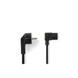 Cablu de alimentare calculator Schuko 90 grade tata - CCE 90 grade mama IEC-320-C13 1.5m negru Well CABLE-713-1.5-WL