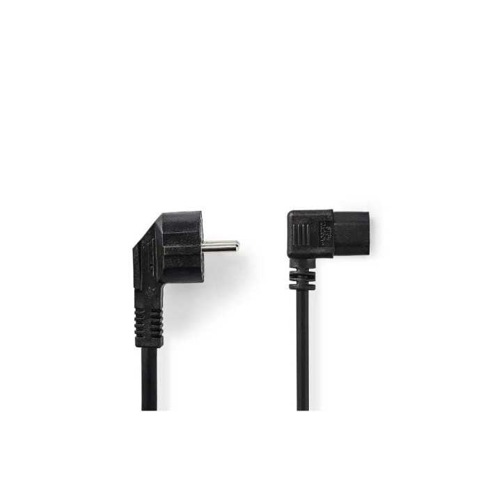 Cablu de alimentare calculator Schuko 90 grade tata - CCE 90 grade mama IEC-320-C13 1.5m negru Well CABLE-713-1.5-WL