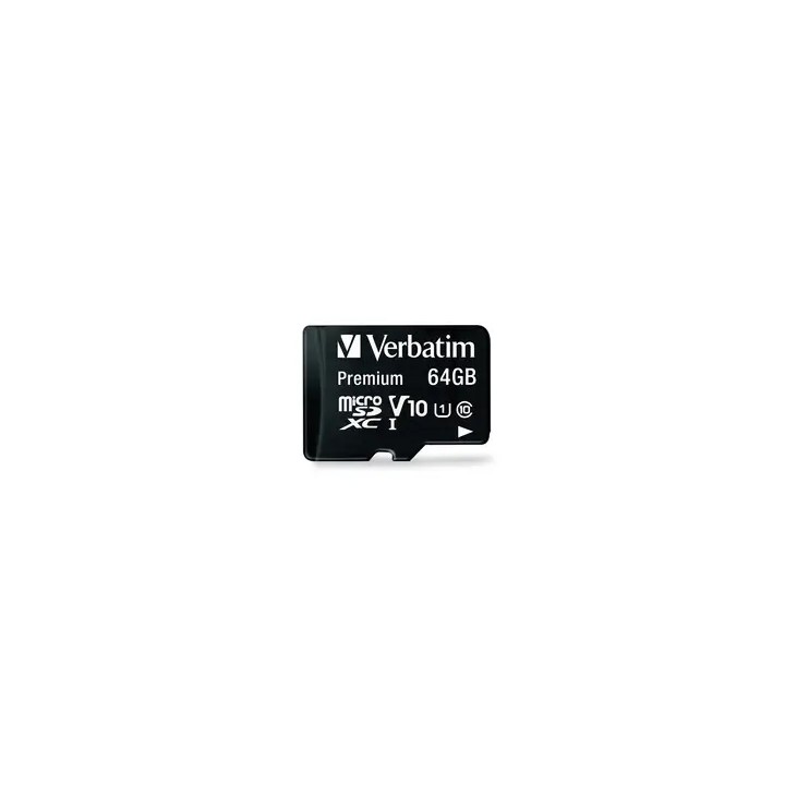 Memorie Premium MicroSDXC Card VERBATIM 64GB Clasa 10 UHS-I U1 44084