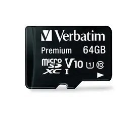 Memorie Premium MicroSDXC Card VERBATIM 64GB Clasa 10 UHS-I U1 44084