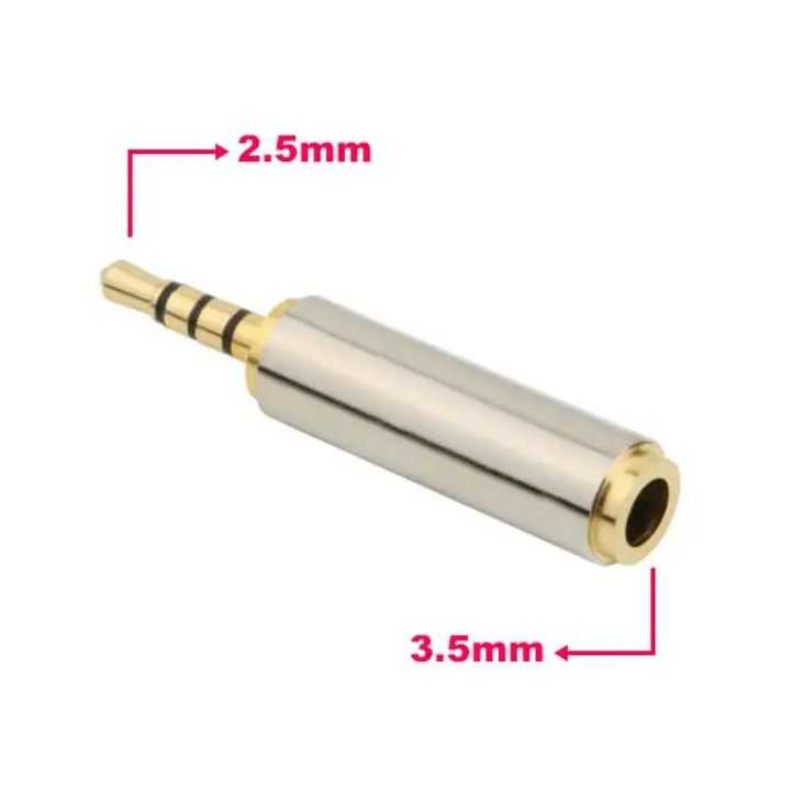 Adaptor Jack 4 pini 2.5 mm tata la 4 pini 3.5 mm mama metal