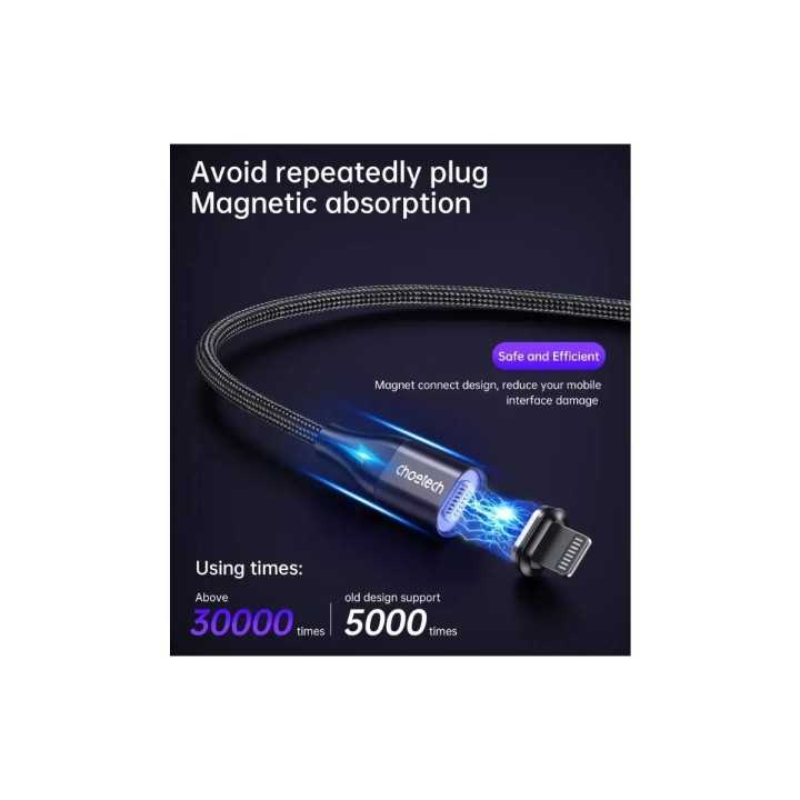 Cablu incarcator/date USB-C - USB-C 1.2m PD3.0 60W 20V/3A varfuri magnetice Choetech XCC1034