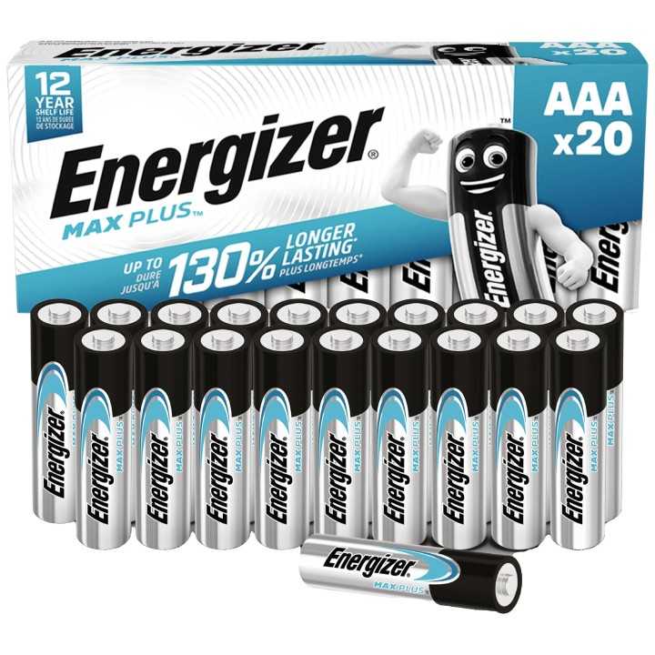 Set 20 baterii AAA ENERGIZER MAX PLUS ALKALINE POWER UPN-182332