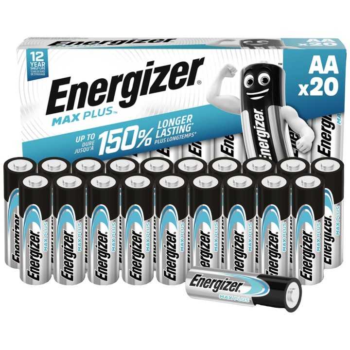 Set 20 baterii AA ENERGIZER MAX PLUS ALKALINE POWER UPN-190916