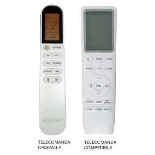 Telecomanda inlocuitoare compatibila Aer Conditionat BOMANN CL6044CB CL6045QCCB CL6046QCCB CL6047QCCB (657-1)