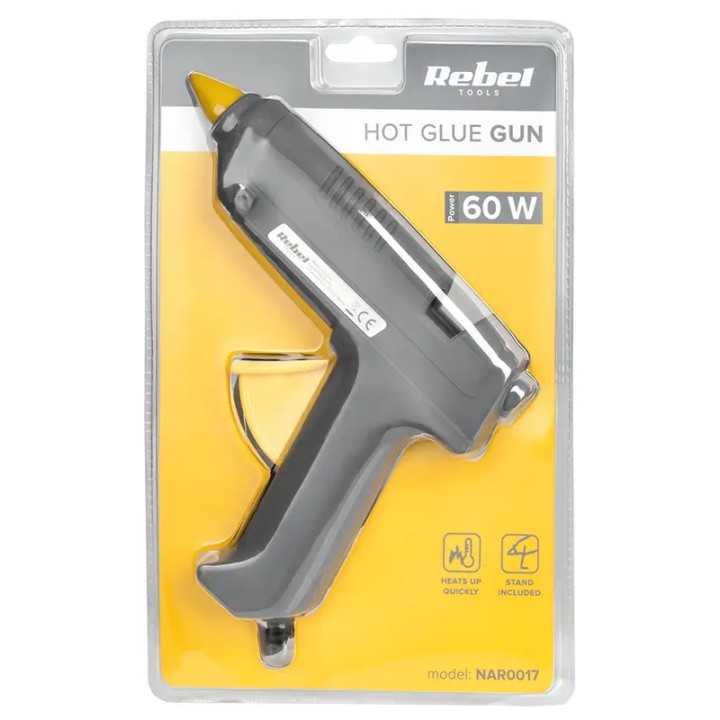Pistol de lipit cu silicon 60W 11mm Rebel NAR0017