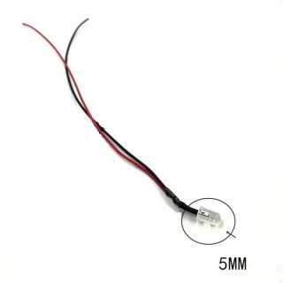 LED 12V 5mm verde cu fire 20 cm