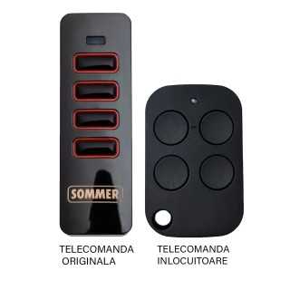Telecomanda inlocuitoare poarta garaj de 2 si 4 canale cod saritor 433.92MHz Sommer Pearl compatibila cu originalul (850)