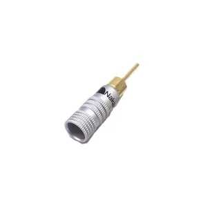 Mufa banana tata 2mm metal cu surub si inel negru