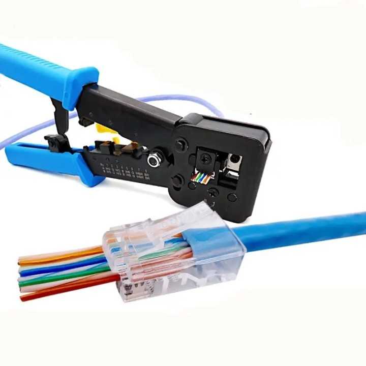 Mufa UTP CAT6 RJ45 8P8C pass trough cu trecere pentru cablu rotund