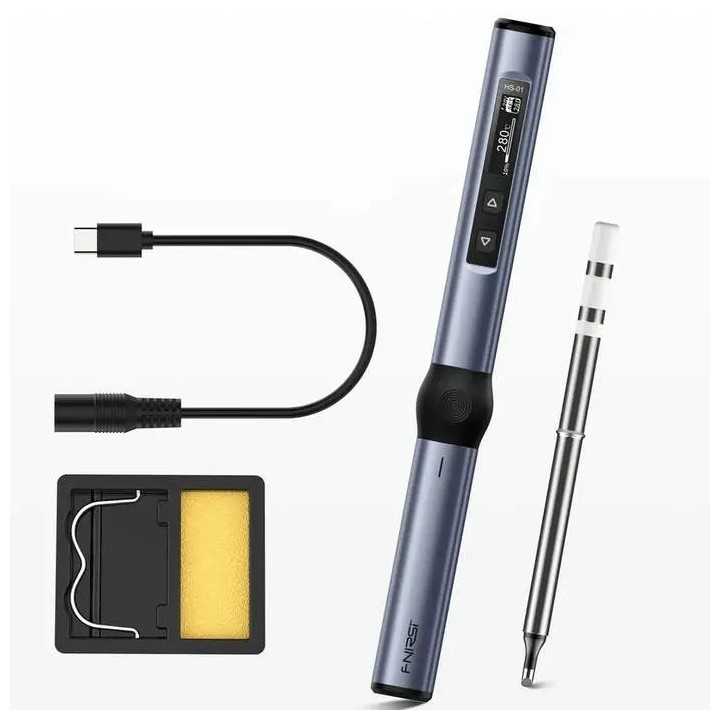 Ciocan de lipit 65W afisaj digital cu acumulator /USB-C varf BC2 FNIRSI HS-01