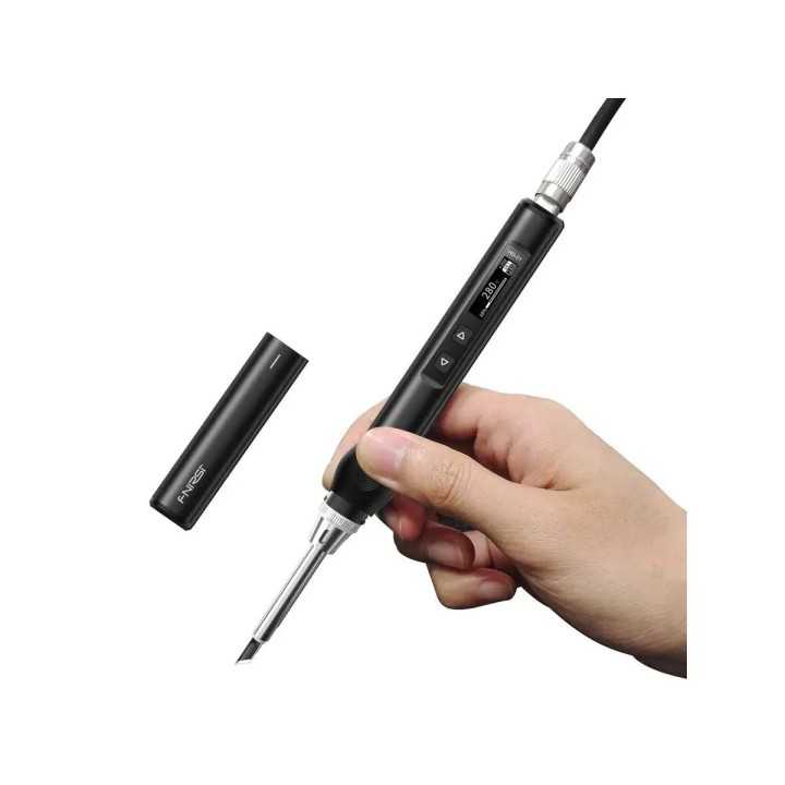 Ciocan de lipit 65W afisaj digital cu acumulator /USB-C varf BC2 FNIRSI HS-01
