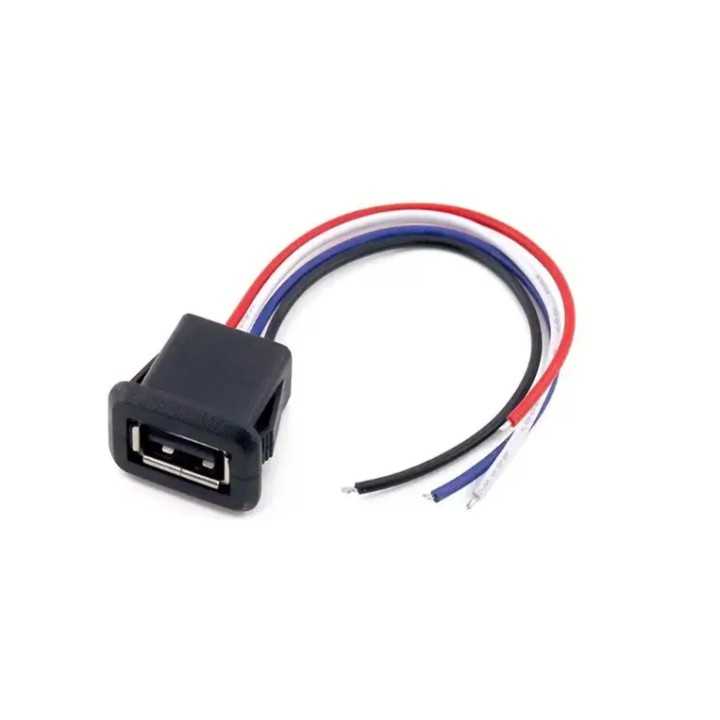 Mufa USB2.0 mama panou tip A 1 port gabarit mic cu 4 fire 18xH10mm