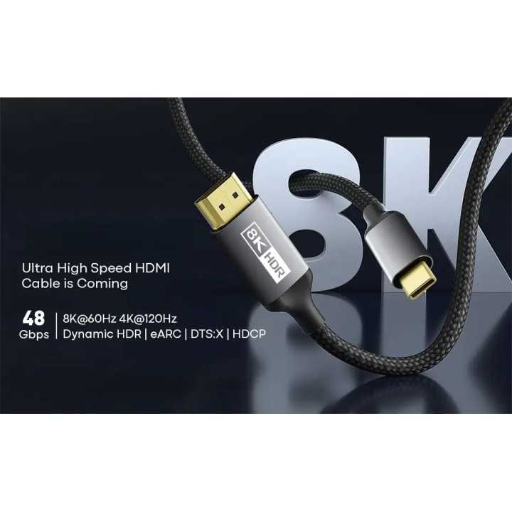 Cablu semnal USB-C 3.1 la HDMI 1.8m 8Kx4K/60Hz Plug&Play