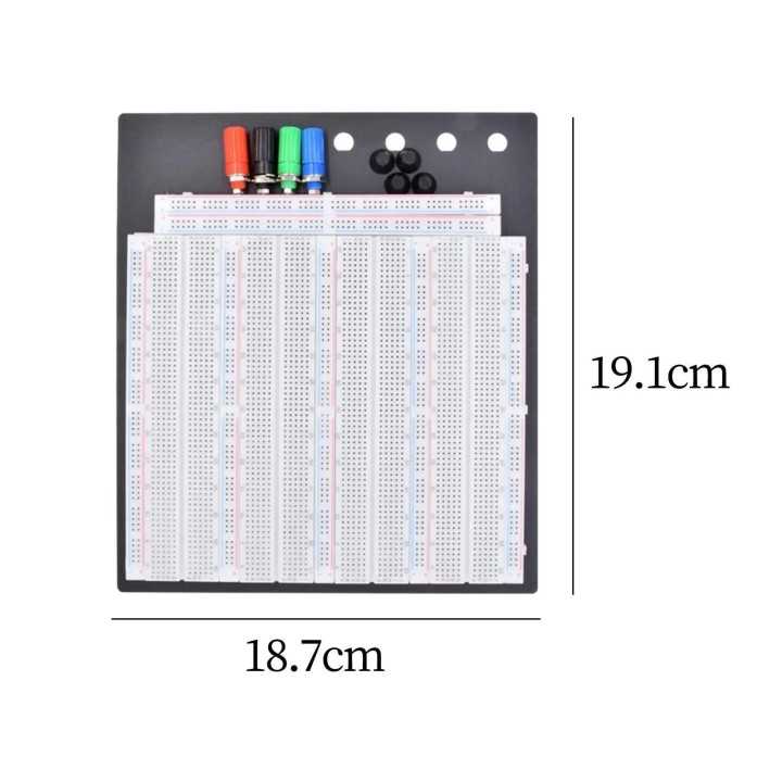 Placa test Breadboard cu 3220 de puncte de conectare 20-29AWG 300V/3-5A