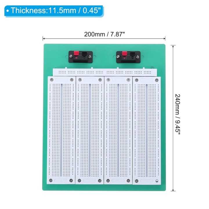 Placa test Breadboard cu 2760 de puncte de conectare 20-29AWG 300V/3-5A