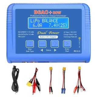 Incarcator inteligent cu procesor B6AC+ 80W multifunctional NiCd NiMH LiIon LiPo LiFe Professional Balance Charger/Discharger E6