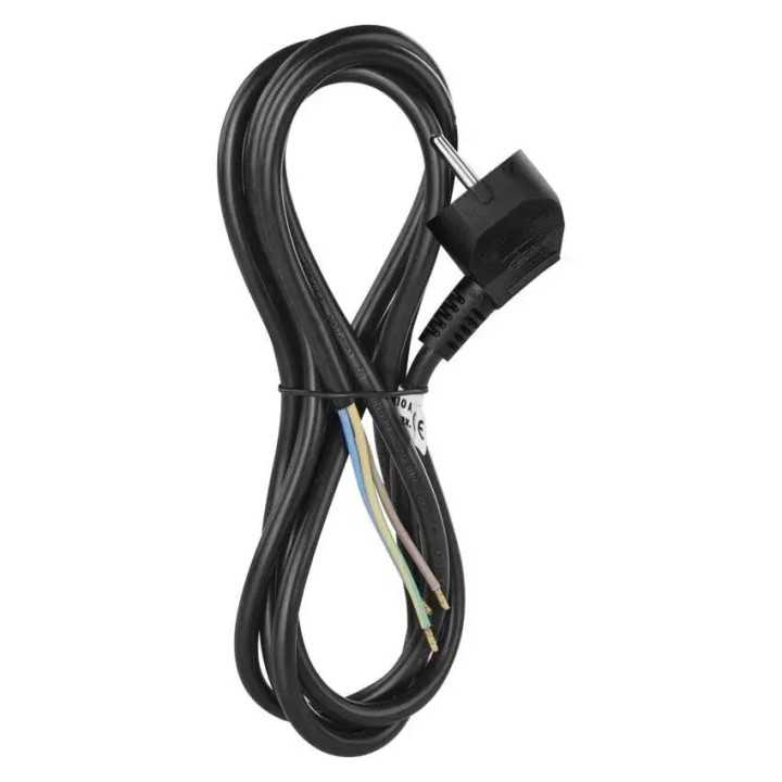 Cablu de alimentare EMOS S18312 flexibil izolatie PVC 3x1mm2 2m negru