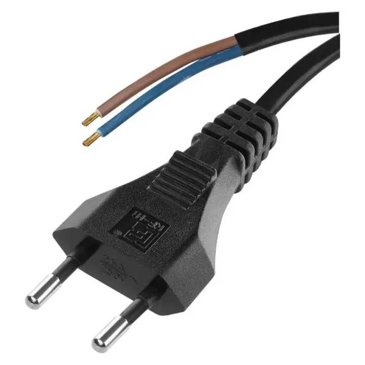Cablu de alimentare EMOS S19273 flexibil izolatie PVC 2 0.75mm2 3m negru