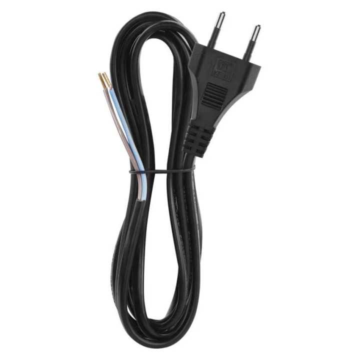 Cablu de alimentare EMOS S19272 flexibil izolatie PVC 2 0.75mm2 2m negru