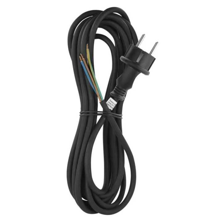 Cablu de alimentare EMOS S03150N flexibil izolatie cauciuc/neopren 3x1mm2 H05RN 5m negru