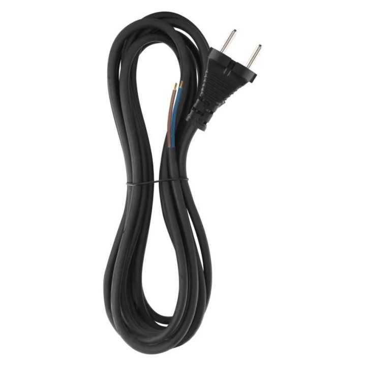 Cablu de alimentare EMOS S03050N 5m flexibil izolatie cauciuc /neopren 2x1mm2 H05RN negru