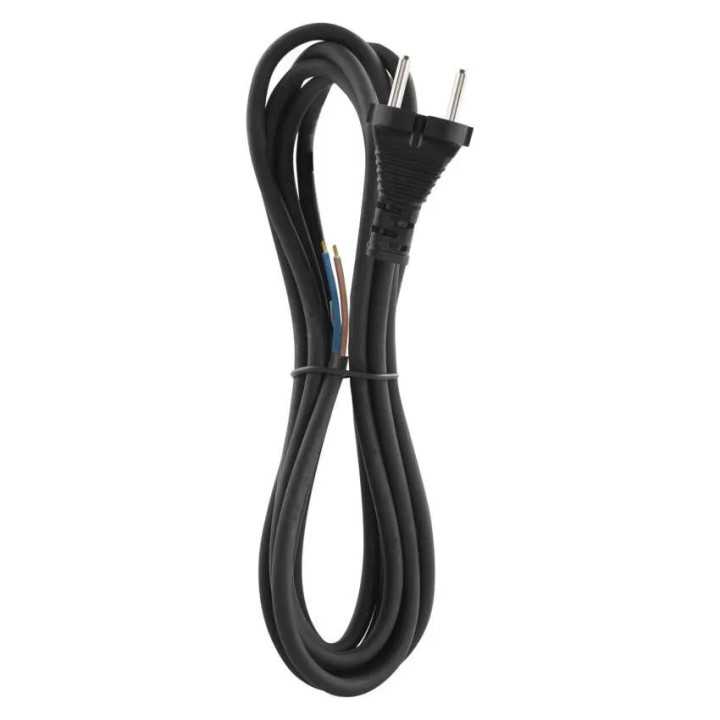Cablu de alimentare EMOS S03031N 3m flexibil izolatie cauciuc /neopren 2x1mm2 H07RN-F negru