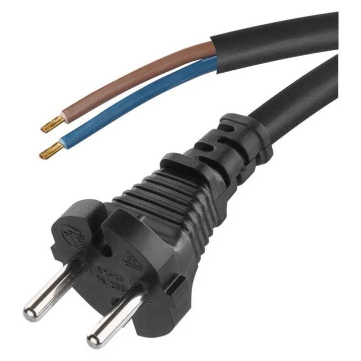 Cablu de alimentare EMOS S03031N 3m flexibil izolatie cauciuc /neopren 2x1mm2 H07RN-F negru