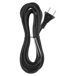 Cablu de alimentare EMOS S03350 nedetasabil flexibil izolatie cauciuc 2x1.5mm2 5m negru