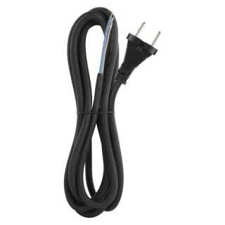Cablu de alimentare EMOS S03330 nedetasabil flexibil izolatie cauciuc 2x1.5mm2 3m negru