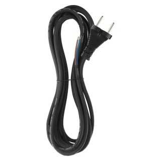 Cablu de alimentare EMOS S03050 nedetasabil flexibil izolatie cauciuc 2x1mm2 5m negru