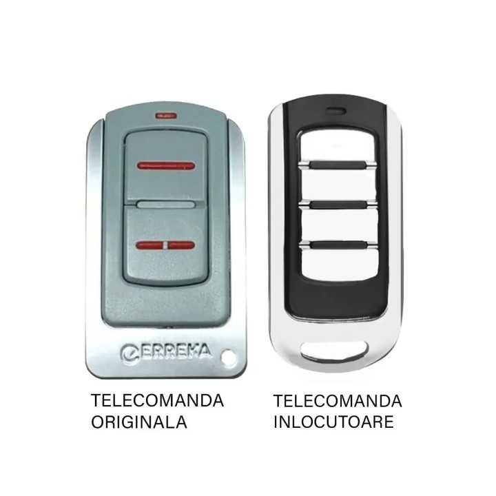 Telecomanda inlocuitoare poarta garaj Erreka Iris de doua si patru canale/ cod saritor/ 433.92MHz sau 868.35MHz (813)