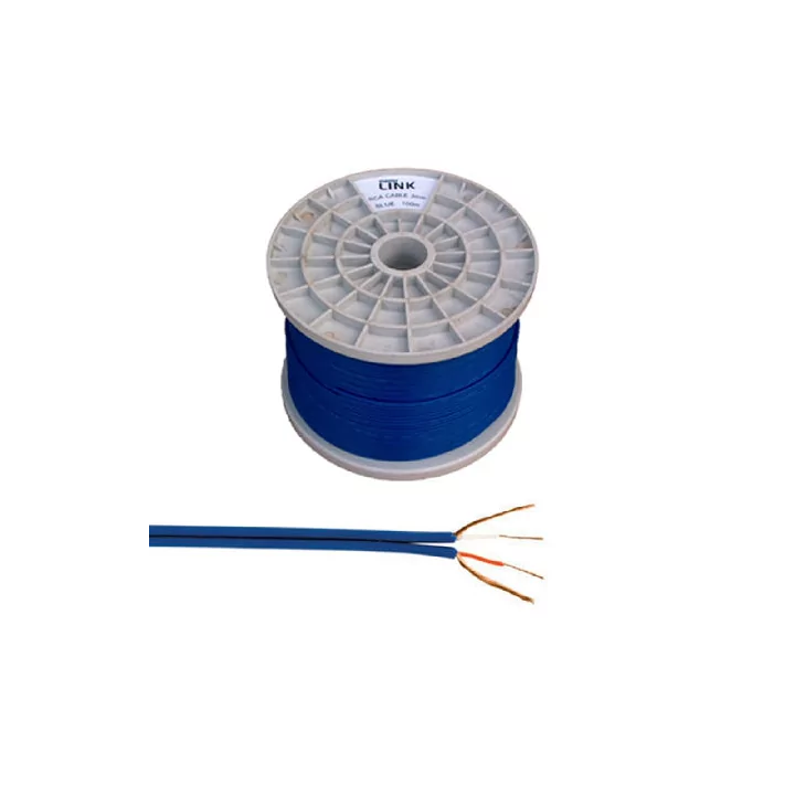 Cablu 2x RCA 4mm albastru Cabletech KAB0208