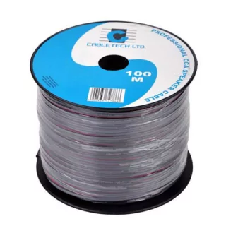 Cablu difuzor CCA 2x0.16mm negru 1m Cabletech