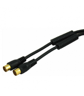 Cablu RF video negru mufa aurii cu tata aurita 3m