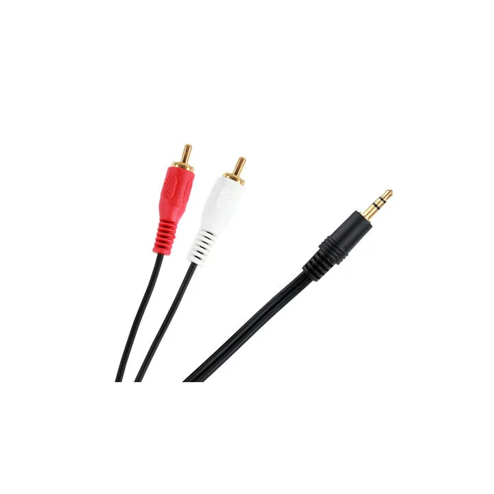 Cablu audio Jack 3.5 mm tata stereo la 2x RCA 1.5m Cabletech