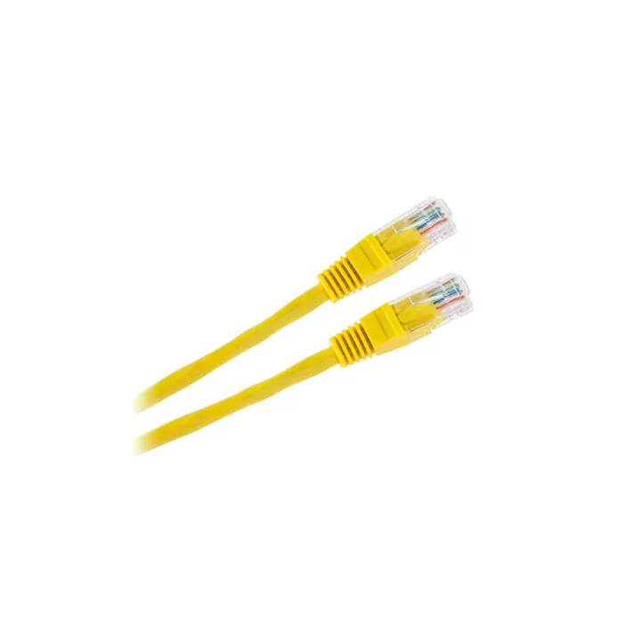 Cablu patchcord UTP galben 1m CCA Cabletech