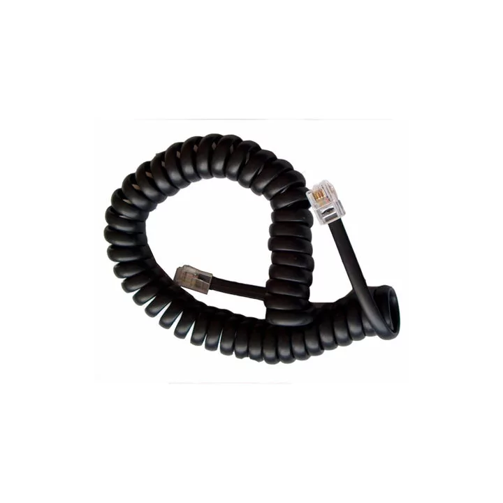 Cablu telefonic RJ10 spiralat 2.1m negru